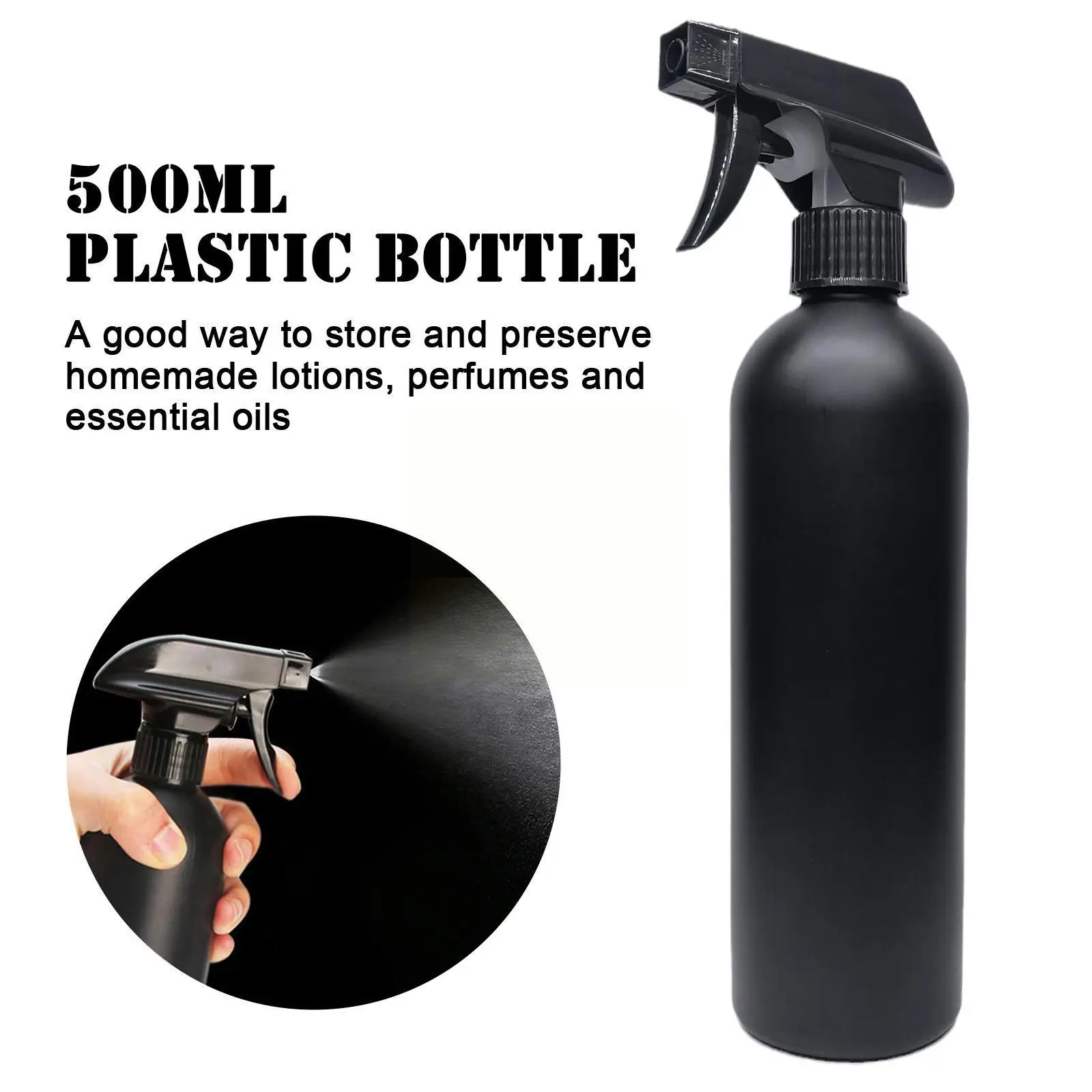 500ml Plastic Spray Bottle Hairdressing Trigger Water Watering Sprayer Garden Cleaning Tool Bottle Empty Salon Q3J5 can be inserted fleece hot water bag 500ml 1000ml 2000ml water filled hot water bottle soft touch household daily necessities