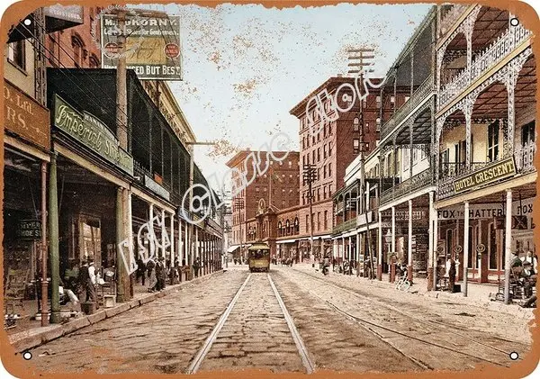 

St. Charles Street New Orleans Tin Sign art wall decoration,vintage aluminum retro metal sign