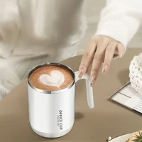 Coffee Cup Grey Creative Drinking Cup Portable Office Large Capacity Covered Milk Mug for Kitchen Travel Water Bottle Thermoses 5
