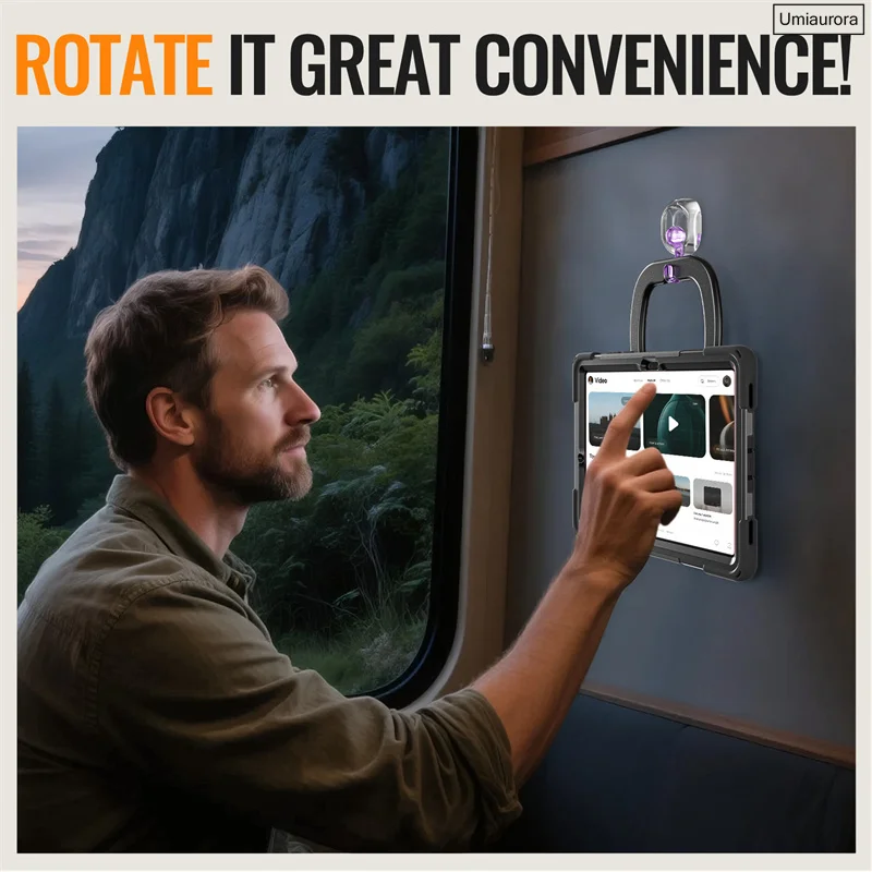 Heavy Duty Rugged Tablet Case with Hand Ring Stand Strap