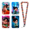 Cute Disney Wreck-It Ralph ID Badge Holder Lanyard Vanellope Cartoon Door Card Holders Neck Strap Girls Boys Keychain Gifts 1