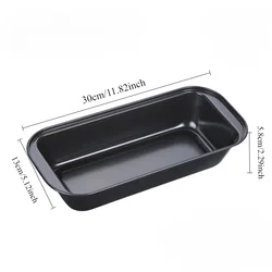 Non-Stick Corrugated Carbon Steel Loaf Pan with Lid - 1lb Capacity (Black B)