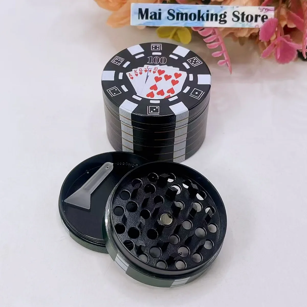 Premium 4-Layer Metal Herb and Spice Grinder - Manual Salt and Pepper Mill