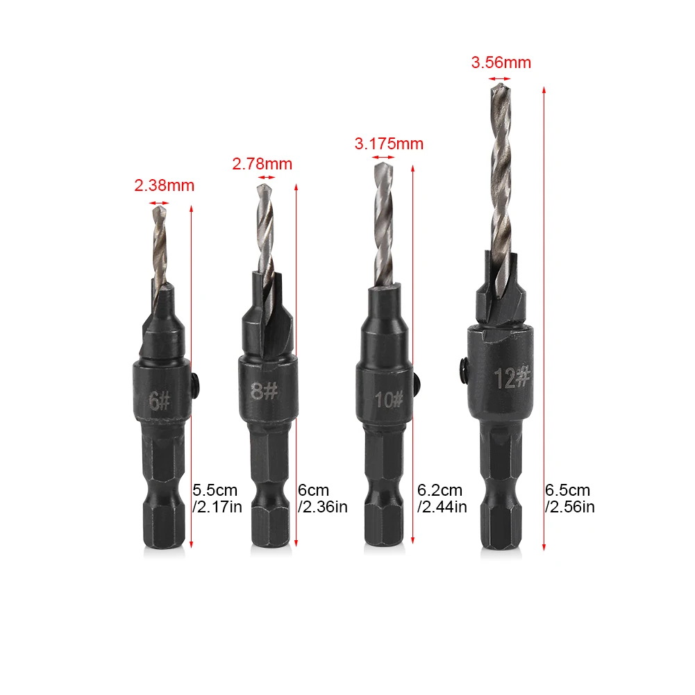 Hex Shank Hss Drill Bits 1 Set 1/4inch Hex Shank Hss Drill Bits 6 8