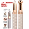 2 in 1 Women's Electric Epilator USB Charging Portable Hair Remover Bikini Painless Shaver for Women Body Facial Eyebrow Trimmer 1