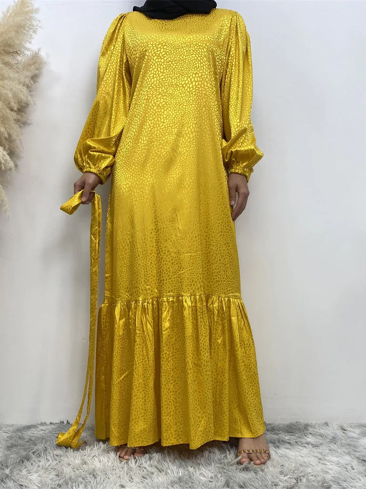 New Turkey Modanisa Indonesia Mini Dress Islamic Female Abaya Kimono  African Dress Styles With Chiffon Muslim Polka Dot Clothing - AliExpress  200000345