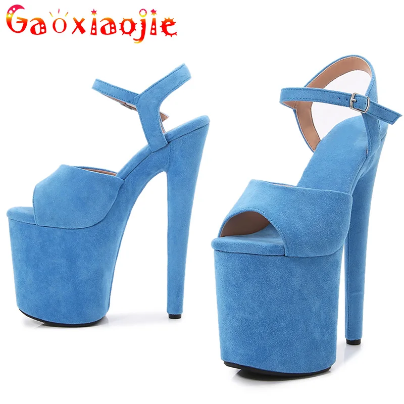 Roimaash Women's 20CM Glitter High Heel Sandals For Pole Dance & Performance - View #2