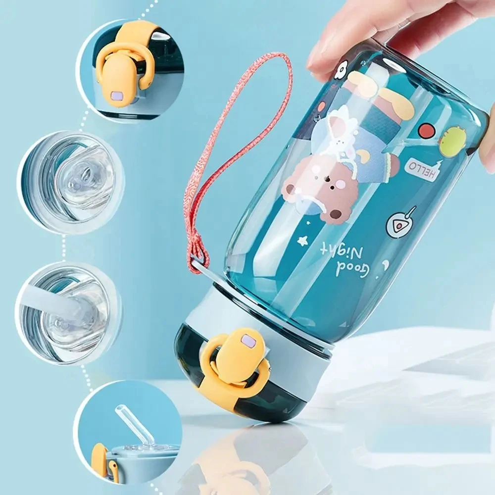 Children's 400ml Travel Water Cup Straw Cup Sports Water Cup