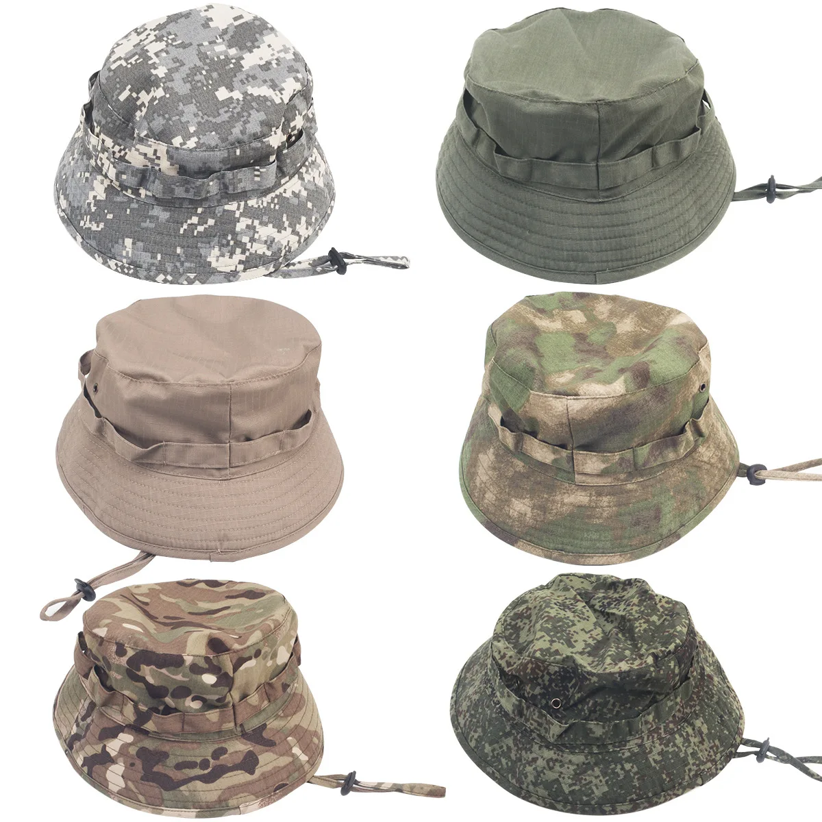 Men's Camouflage Bucket Hat Tactical Sunscreen Outdoor