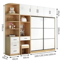 Armoire de rangement moderne pour femmes, placard européen pour chambre à coucher, organisateur de garde-robe en bois, meuble Schlaf zimmer Schrankhotel 5
