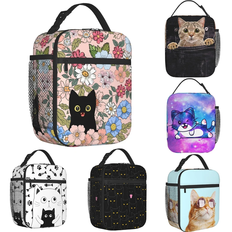BlackCatLunchBoxFunnyCatLunchBagKidsTeenGirlsWomenAdult