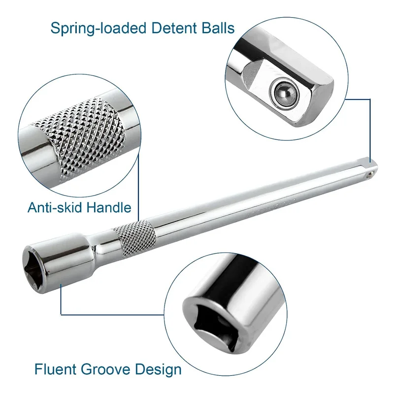 Qiang – jeu de barres d'extension à entraînement court de 3/8 pouces,  adaptateur à douille, rallonge de clé à cliquet, bielle, outils de réglage  manuel - AliExpress