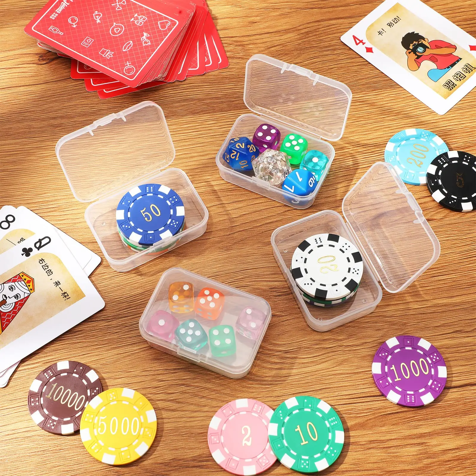 PP Storage Box 5Pcs/10Pcs Mini Transparent Plastic Case Container Square Rectangle Packaging Jewellry Beads Small Items