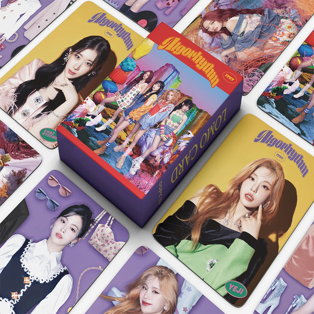 ITZY Blah Blah LOMO card TWICE IVE (G)I-DLE crazy in love Lizhi Cui Zhixiu Photo idol album card 55PCS lomo cards