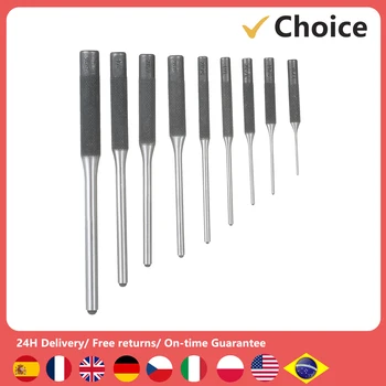 9 Pieces Roll Pin Punch Set Steel Punches Hand Pin Removing Tool with Carrying Case for Jewelers Watchmakers Carpenters 1