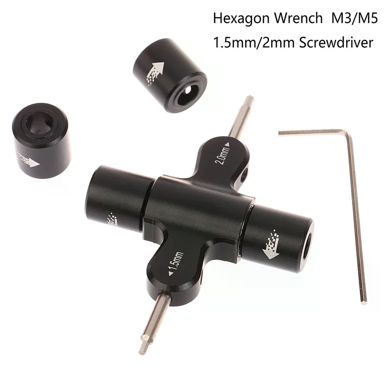 Clé à cliquet M3 M5 + embouts tournevis 1.5/2.0mm pour drone
