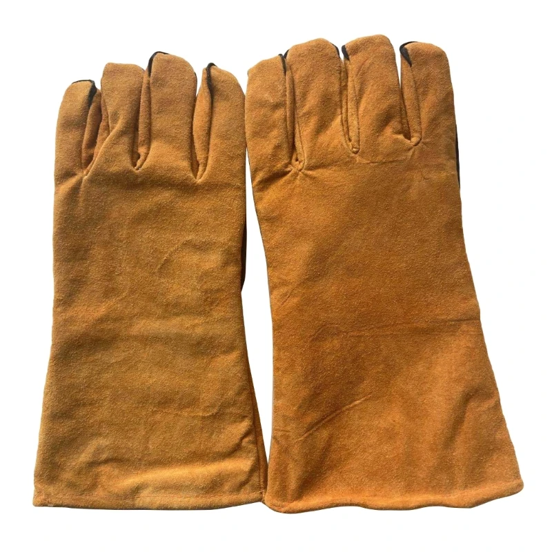 Welding Gloves Good Sweat Absorption and Heat Insulation Welding Gloves Welder Fireplace Stove Glove Baking Grill Gloves 5