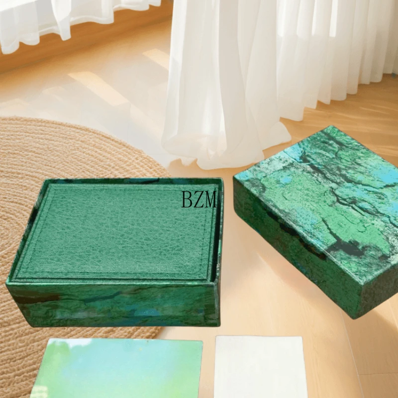 

Customized Wholesale Luxury Top Green Watch Box Quality Composite Wood Watch Boxes English Booklet Watch Packing Box