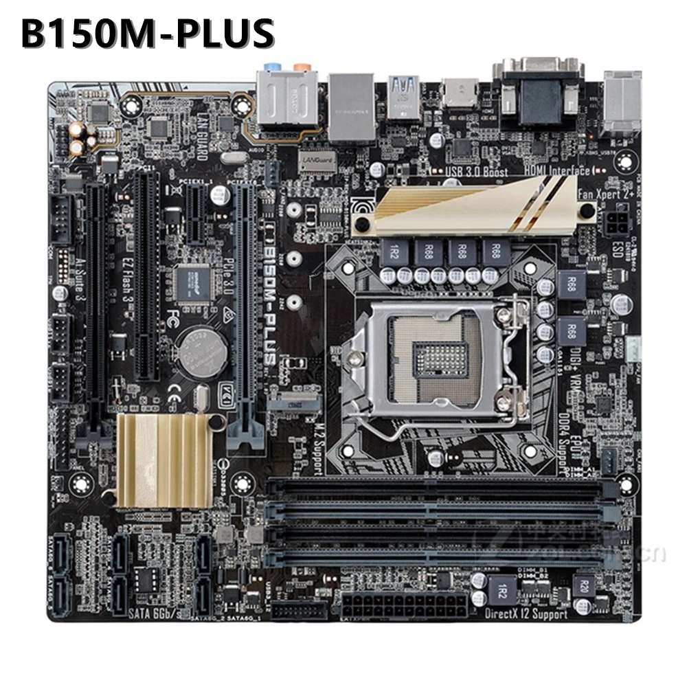 Placa Mãe Desktop para B150m-plus Lga 1151 Ddr4 i3 i5 i7 Cpu 64g Micro Atx Placa Usb3.0 Mainboard