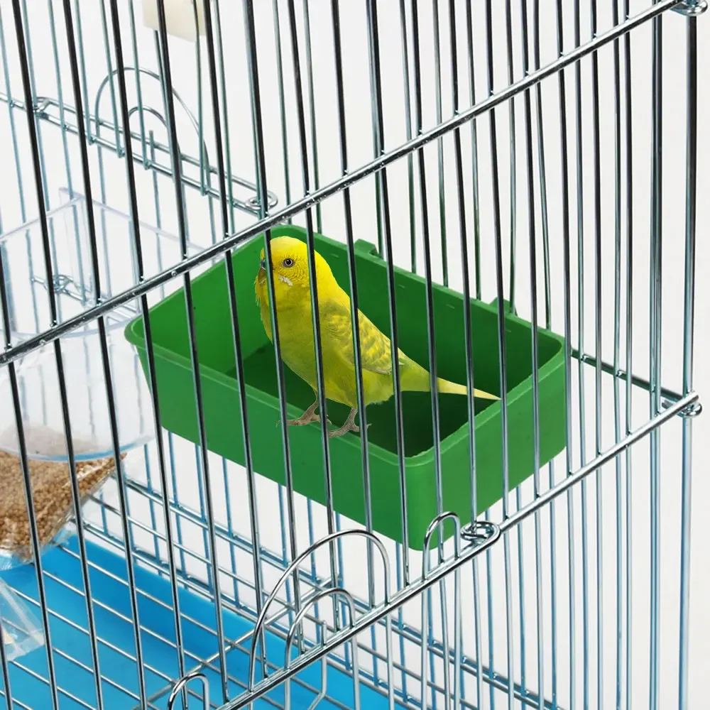 Bird Food Tray Parrot Bathtub Animal Multifunction Cage Standing Wash Shower Box Bird Toys Pet Cleaning Products Birdcage