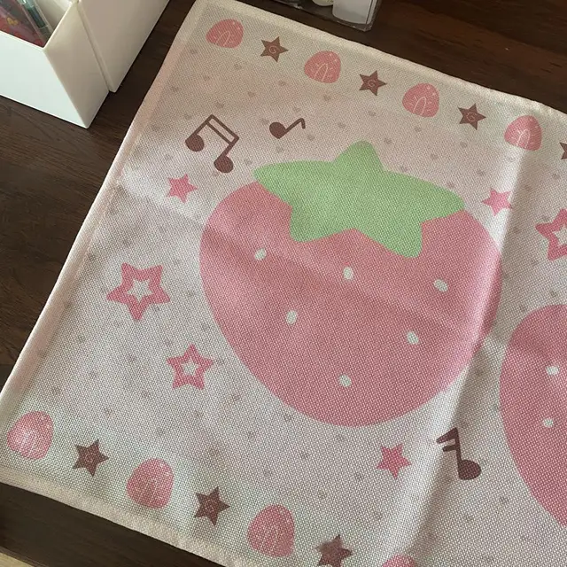 40*60 cm tapis de Table nappe décor de Table napperon bureau anti-poussière tissu étoiles Note fraise doux Simple INS nappes 6