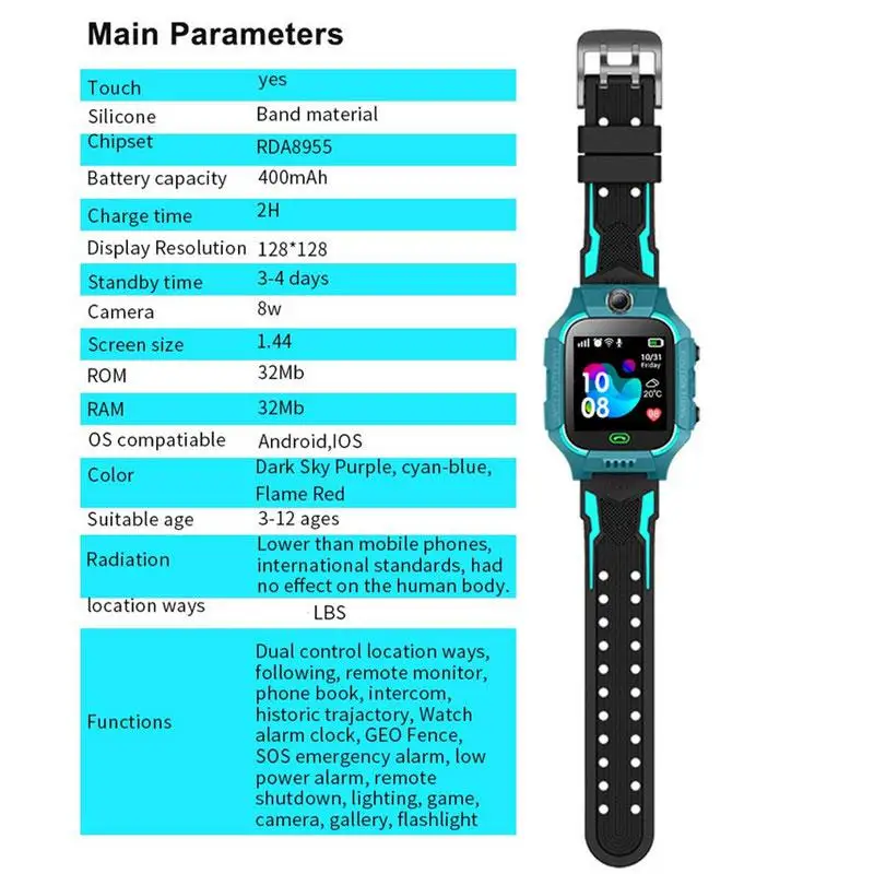 Z6  Ʈ ġ Sim ī ȭ Smartwatch  ī޶ 1.44 ġ ġ ũ ˶ ð reloj inteligente