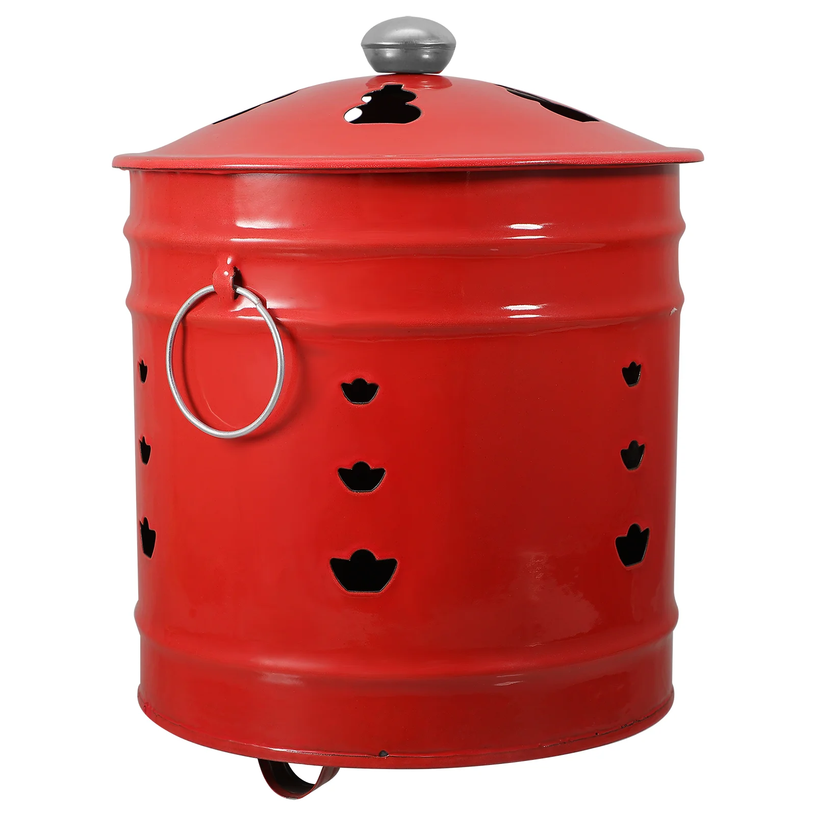 

Burn Incinerator Fire Barrel Cage Pit Burning Can Bin Yard Garden Bucket Waste Outside Barrels Metal Bonfire Paper Leaves