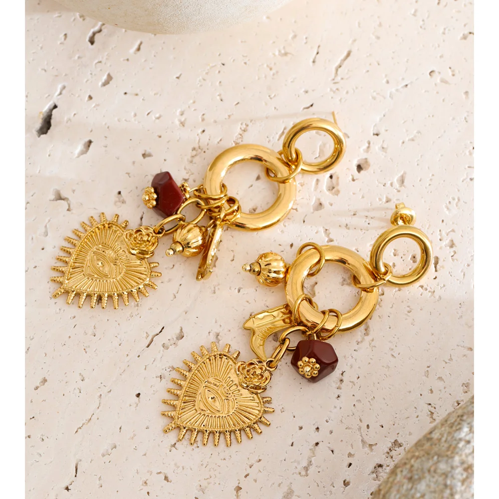 Yhpup Fashion Earrings PVD Plated 18K Golden