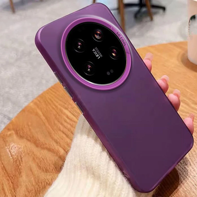 غطاء غير لامع لـ Xiaomi Mi 14 Ultra ، جلد الشفق ال...