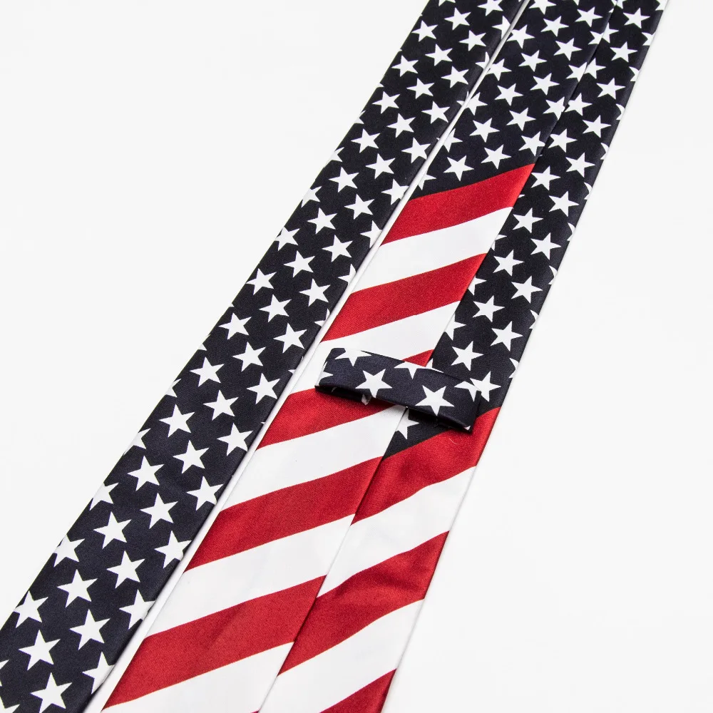 TENDYCOCO Corbatas para Hombre Corbata con Bandera Americana Corbata Patriótica de EE UU. 