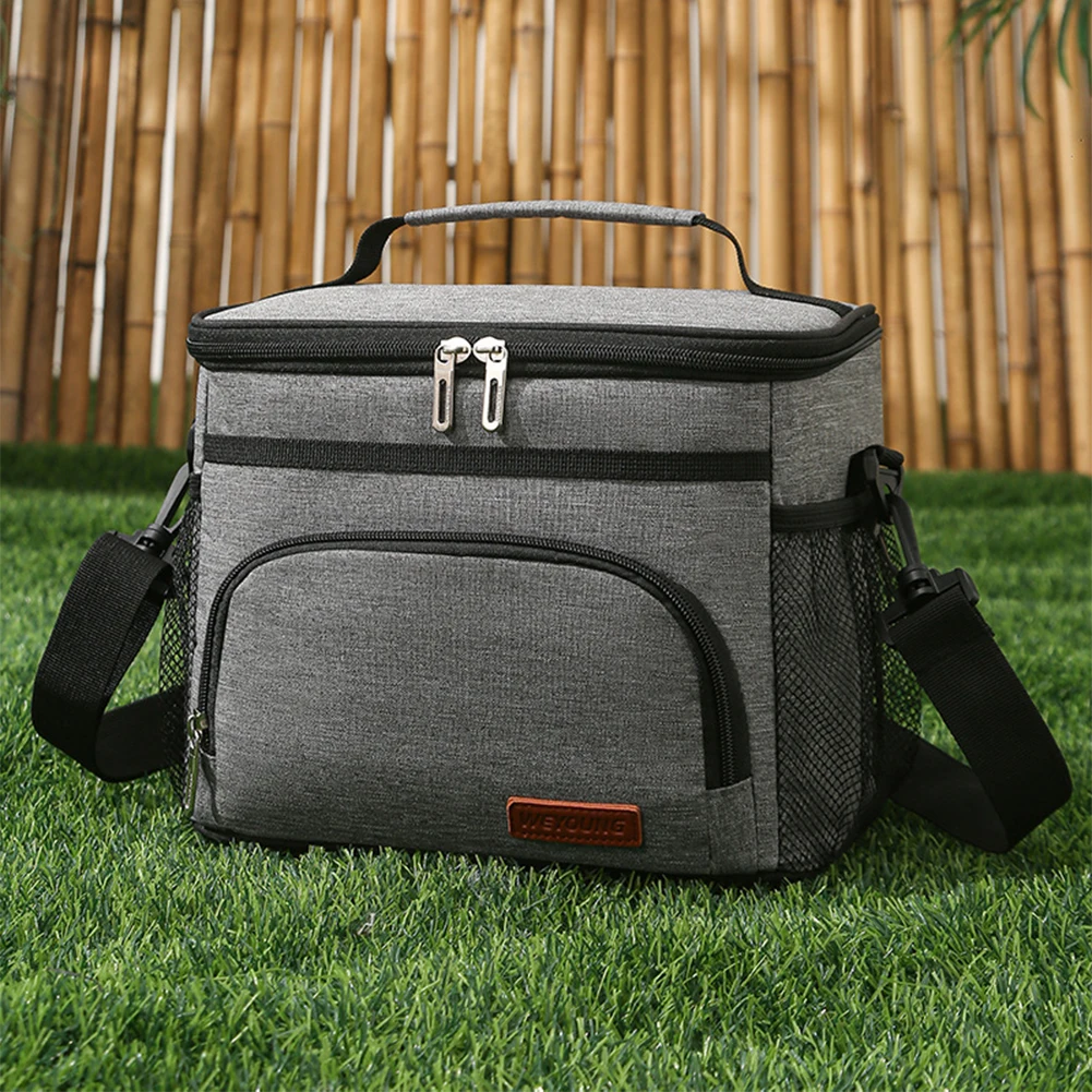 Portable Lunch Bag Food Thermal Box Multifunctional Large Capacity Travel Picnic Lunch Box with Shoulder Strap for Hiking