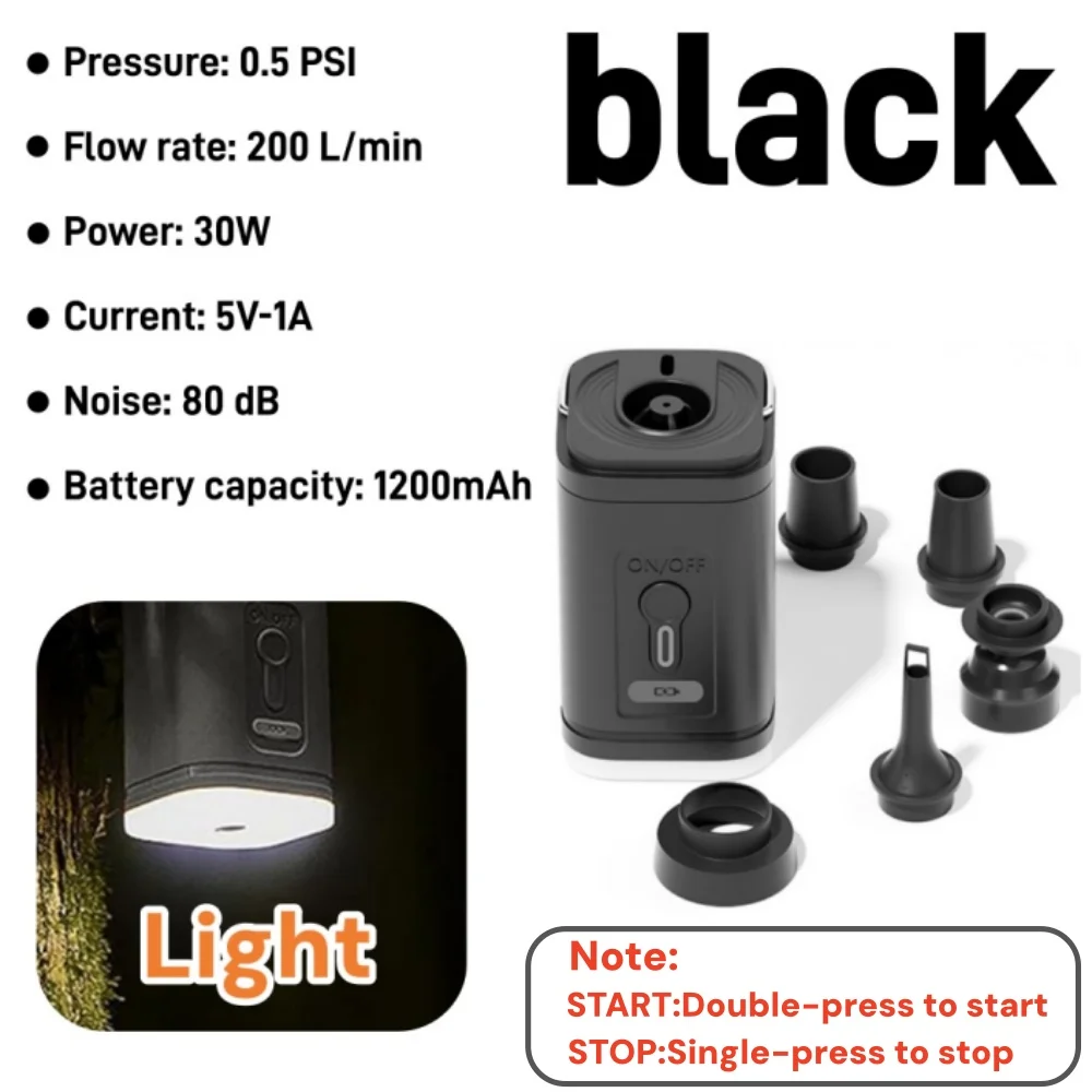 ตัวเลือกสินค้า ปั๊มลมพกพา USB 3-in-1 สูบ/ปล่อยลมได้ทุกที่