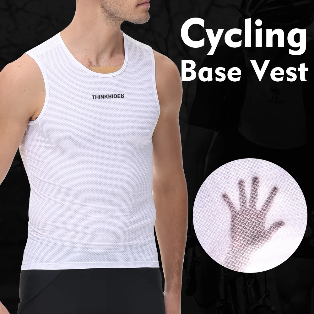 ThinkRider Men Cycling Base Layer Summer Jersey Cycling Vest Reflective MTB Road Bike Bicycle Vest Mesh Underwear cycling jersey cycling vest