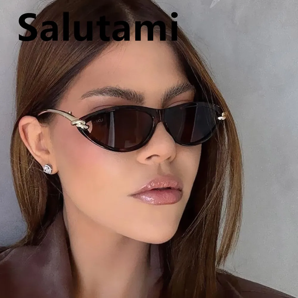 Neue Mode Knoten Bein Cat Eye Sonnenbrille für Frauen Vintage Marke Farbverlauf elegante Sonnenbrille Damen sexy Driving Shades UV400