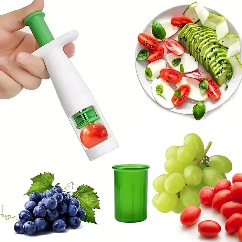 1pcs New Cherry Cutter Portable Vegetable Fruit Tools Kitchen Gadgets  Multifunctional Grape Skin Peeler Remover Grape Slicer - AliExpress