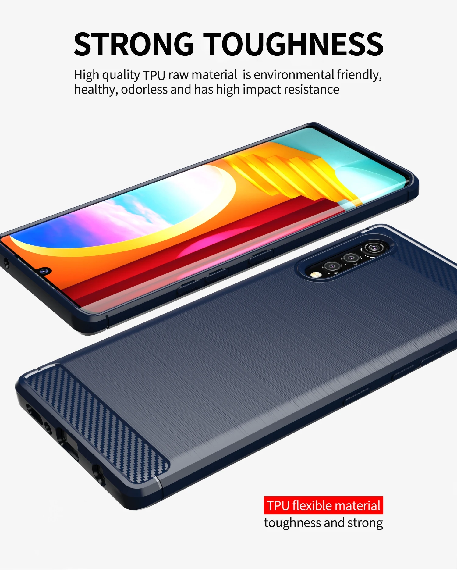 Фото Чехол из углеродного волокна для LG k92 K22 Plus k62 k52 K51 K41S K40S K71 K61 K50 V60 V50 V40 ThinQ, задняя крышка для LG Q51 Q61 Q70 Q92 чехол №3
