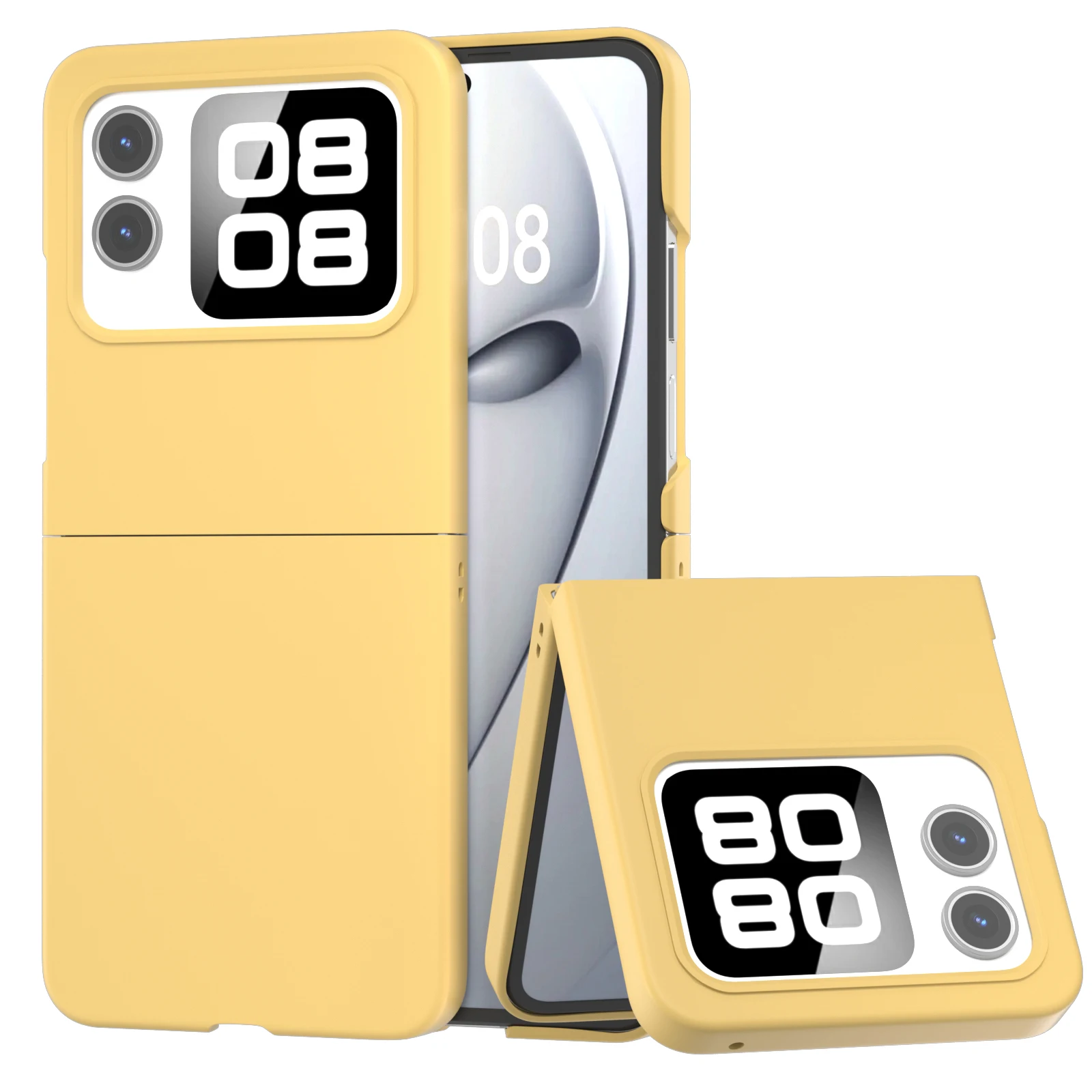 Ultra-Thin Soft Touch Silicone Case for Foldable Phones - Super Slim Protective Cover with Anti-Fouling Hard PC Back