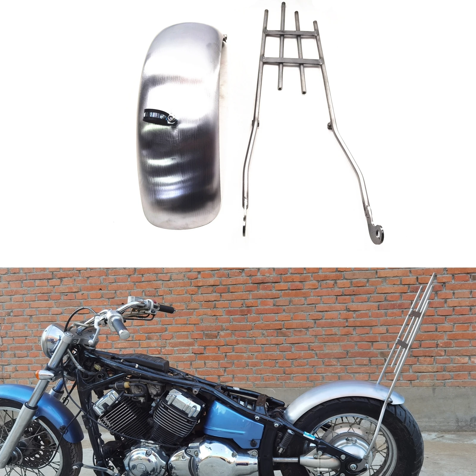

Motorbike Rear Petrol Gasoline Tank Mudguard Fender Cover Guard Shield Flap For Yamaha DRAGSTAR 400 650