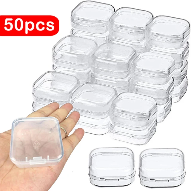 5x Small Plastic Clear Transparent Container Case Storage Box