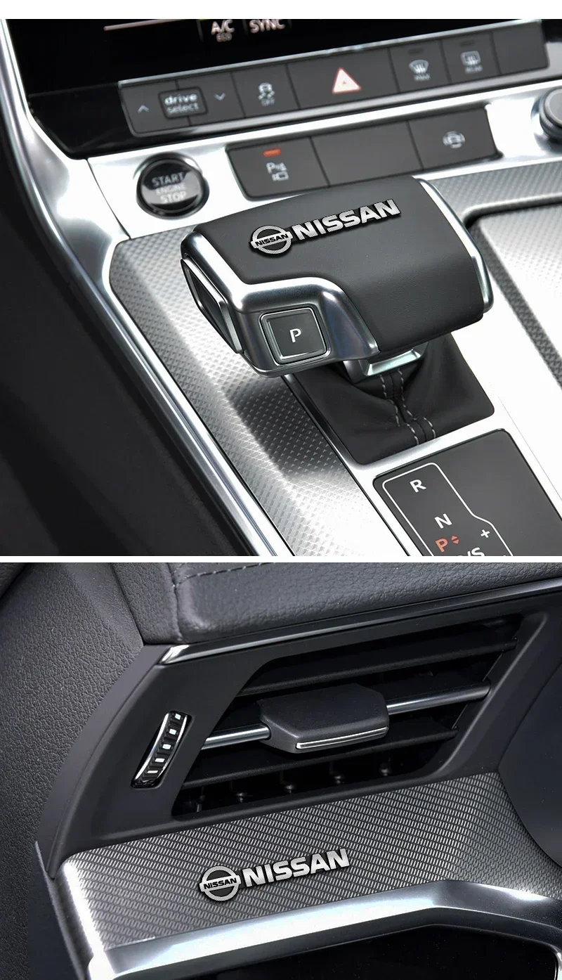 2/4 шт., автомобильные Алюминиевые наклейки на колонки Nissan Qashqai ...