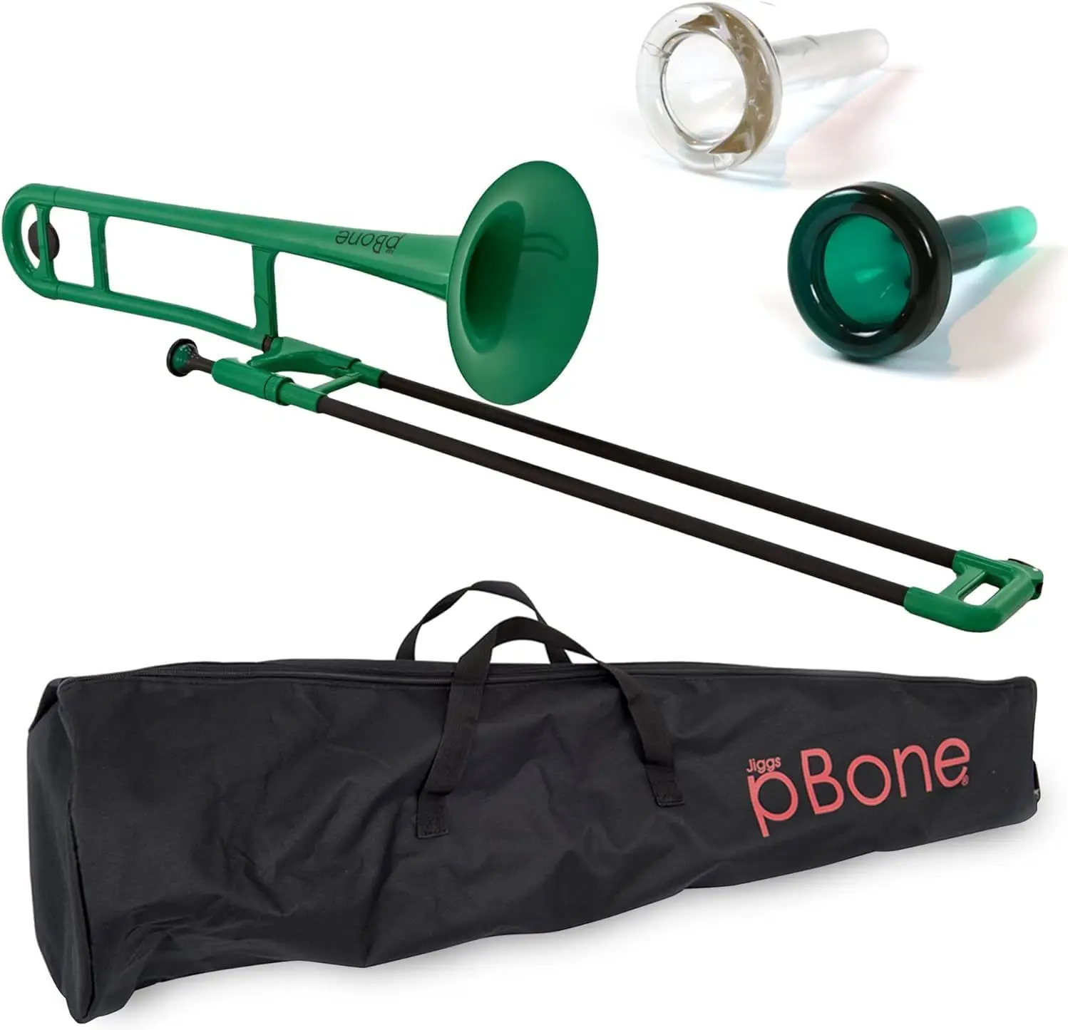 Plastic pBone Trombone-Mouthpieces and Carrying Bag-Bb Authentic Sound for Student & Beginner Durable ABS Cons