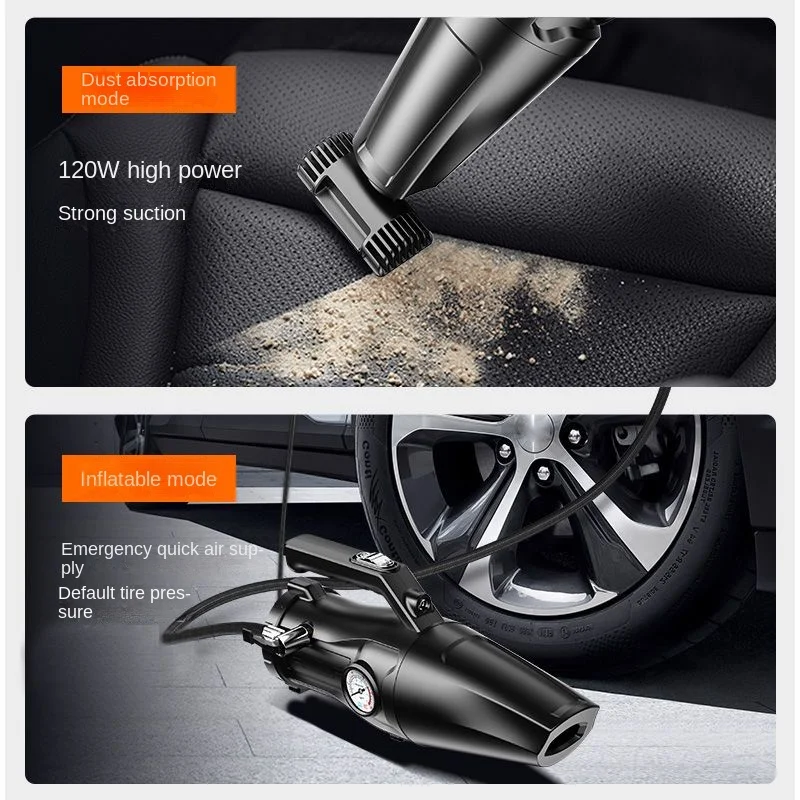 Combination Vacuum Cleaner USB Charging Car Household Vacuum Cleaner Small Car with Fully Automatic High Power Powerful Cleaning