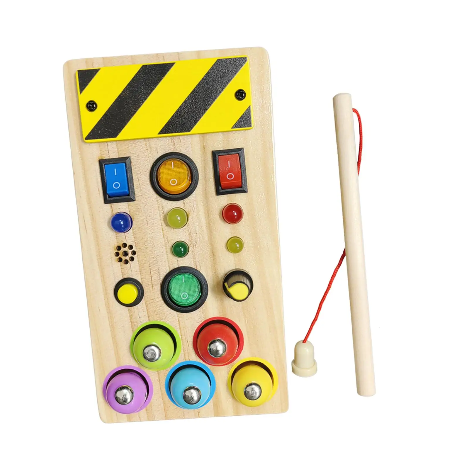 

Lights Switch Busy Board Switch Light Toy Fine Motor Skill Montessori Busy Board for Activities Travel Car Toy Birthday Gifts