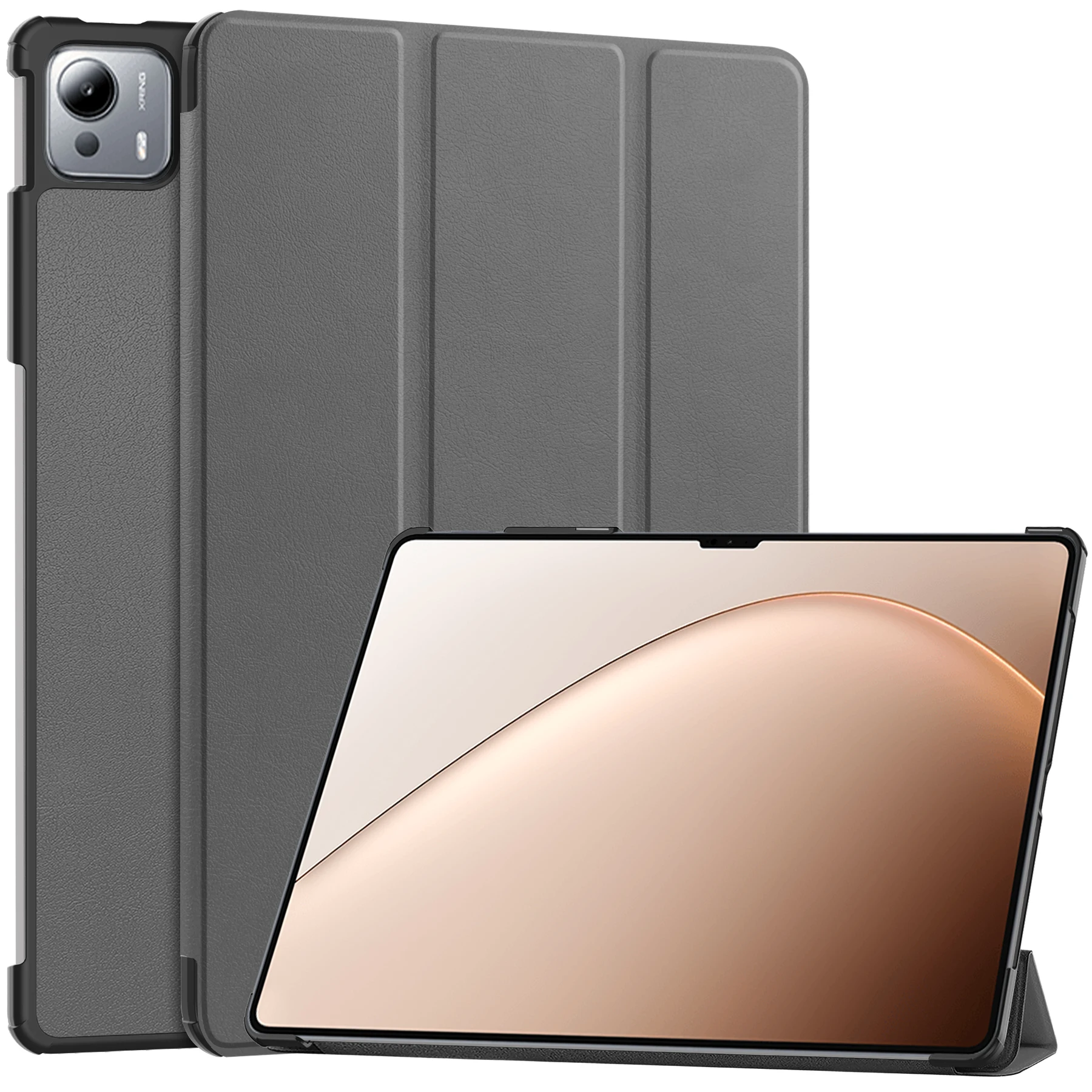 Tri-Folding PU Leather Flip Stand Cover with Auto Sleep