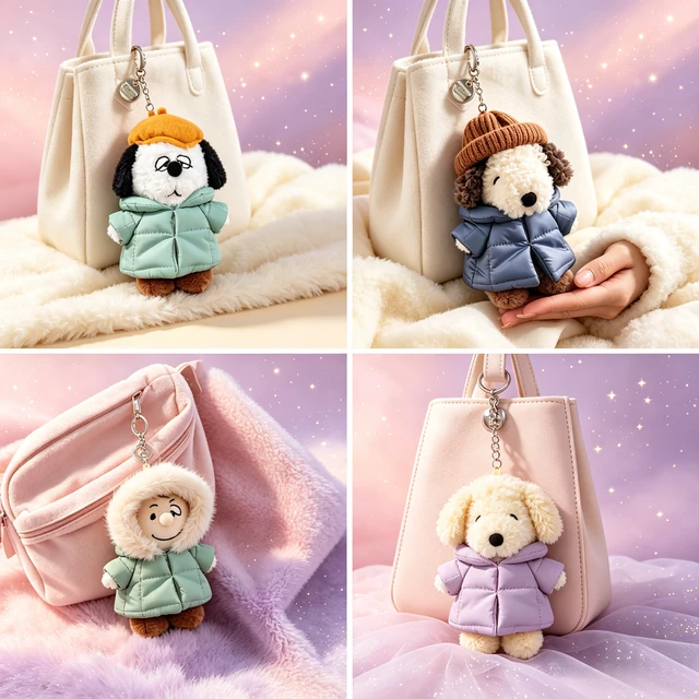 Llavero de Felpa de Invierno de Snoopy