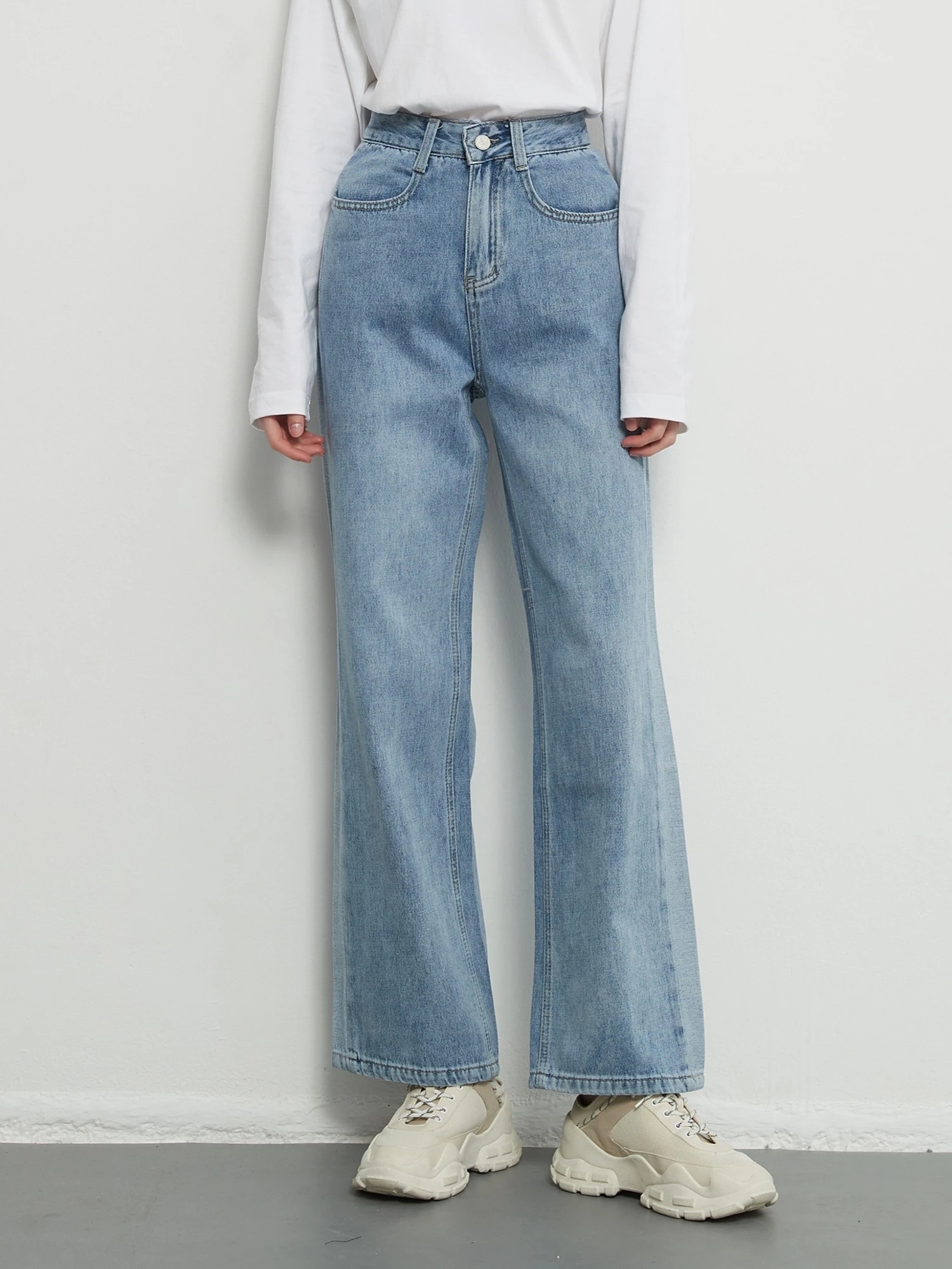 black mom jeans ZHISILAO New Baggy Boyfriend Straight Wide Leg Jeans Women Vintage Cotton Jeans Blue Loose Denim Pants Plus Size Spring 2022 boyfriend jeans