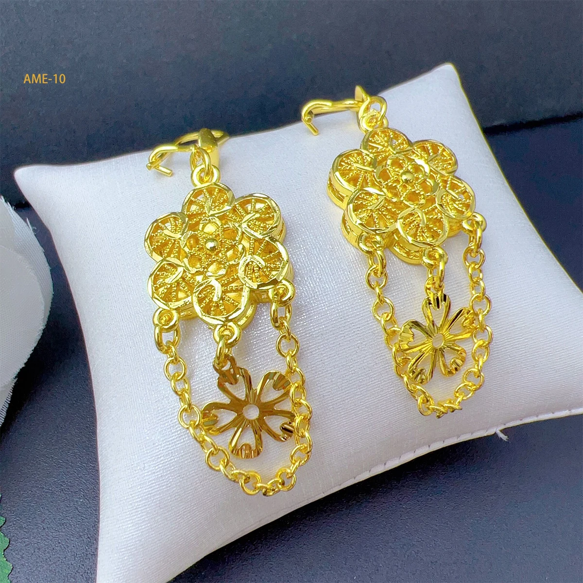 女性のための銅のドロップイヤリング,高級ジュエリー,結婚式の  