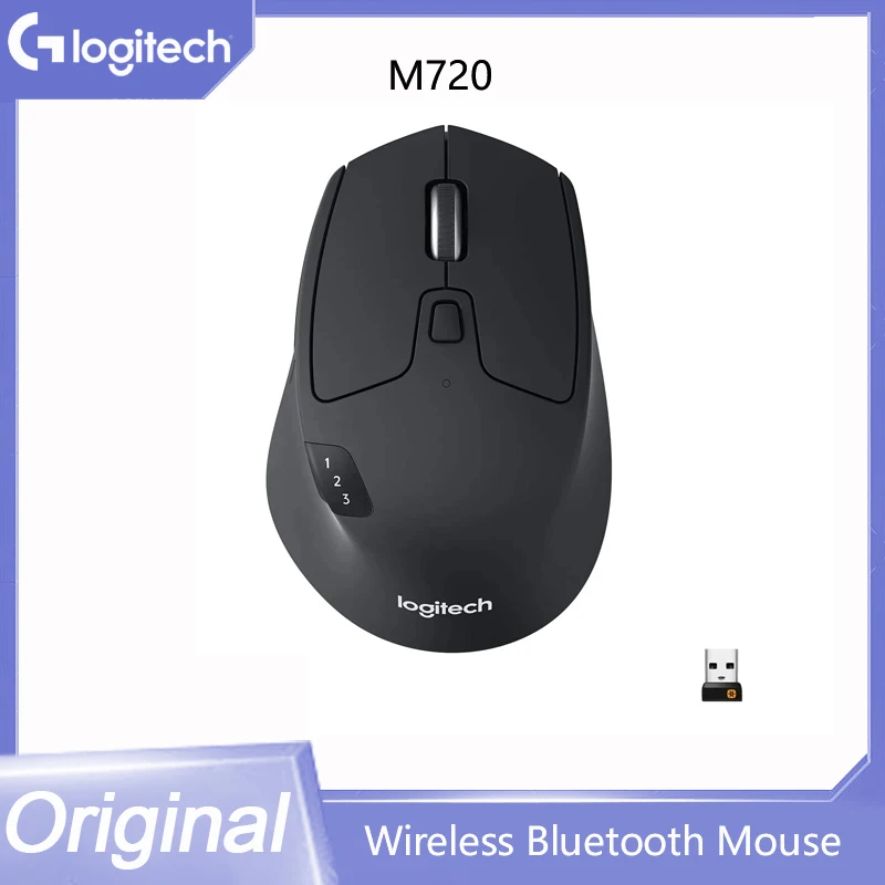 

Logitech M720 Triathlon Multi-device Wireless Mouse Bluetooth Usb Unifying Receiver 1000 Dpi 8 Buttons For Laptop Pc Mac Ipados