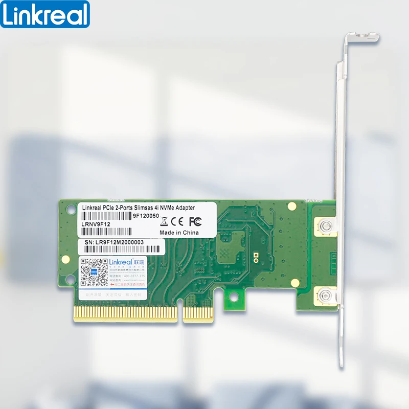 Linkreal Pci Express 4.0x8 para Dois Slimsas Sff8654 4i Adapter-lrnv9f12 - Imagem 2