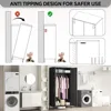 Metal Armoire Wardrobe Closet, Heavy-Duty Rustproof Steel Storage Cabinet with Fixed Shelf and Hanging Rod, Ideal for Homeowners 6